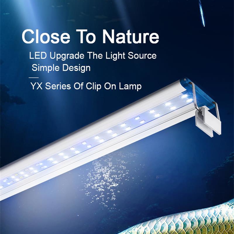 Aquarium Plant Grow Light - Lámpara extensible impermeable con clip para