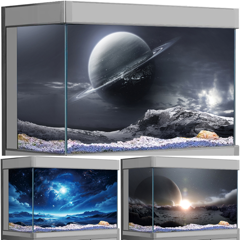 Aquarium Planet - Pegatina Autoadhesiva de PVC para Fondo