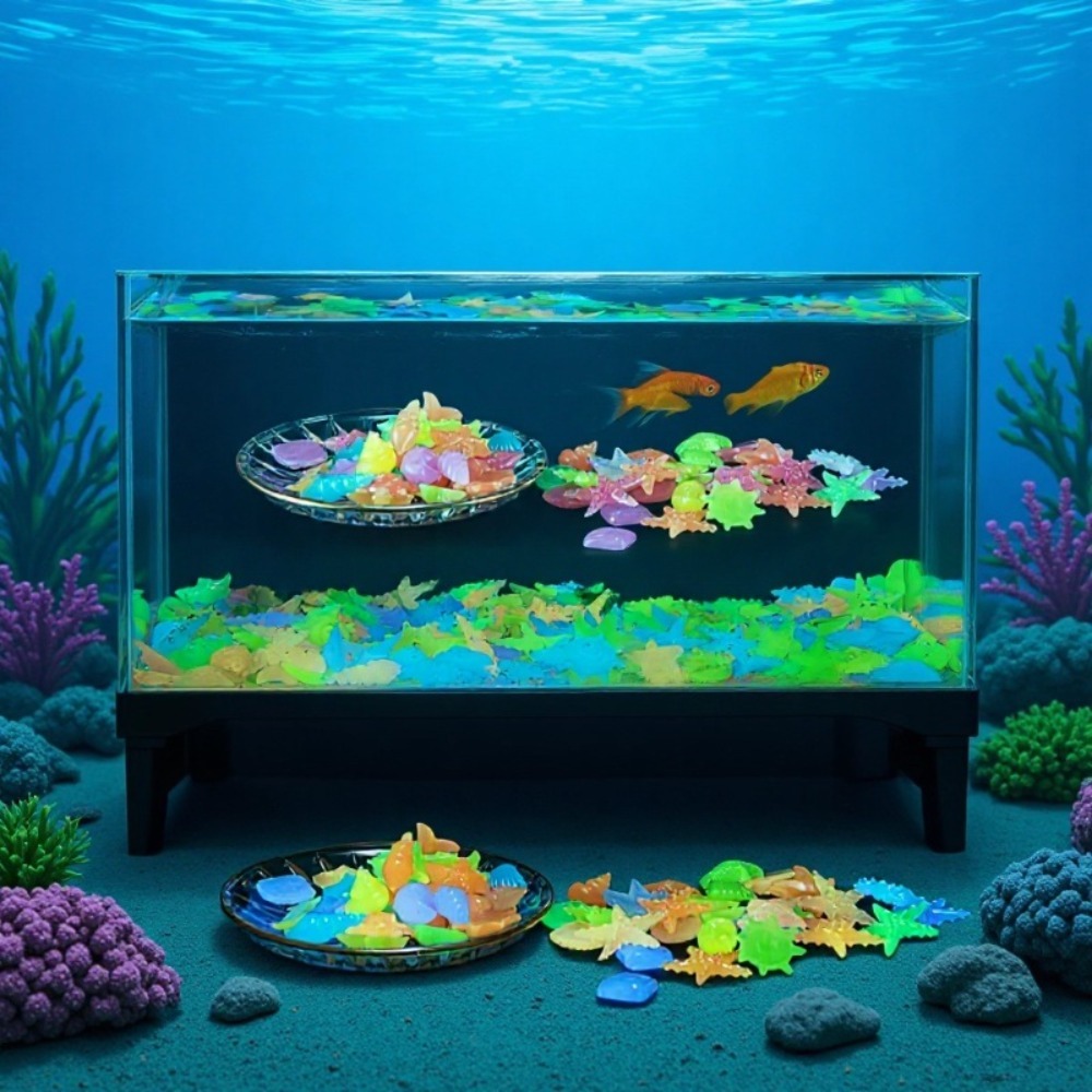 Aquarium Plant Grow Light - Piedras Luminosas Brillantes del Océano, Conchas
