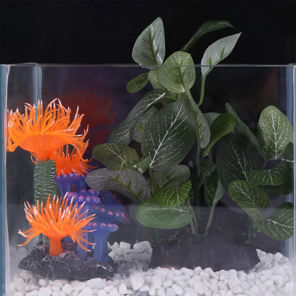 Planted Aquarium Jar - Plantas Artificiales de Seda Creativas, Realistas,
