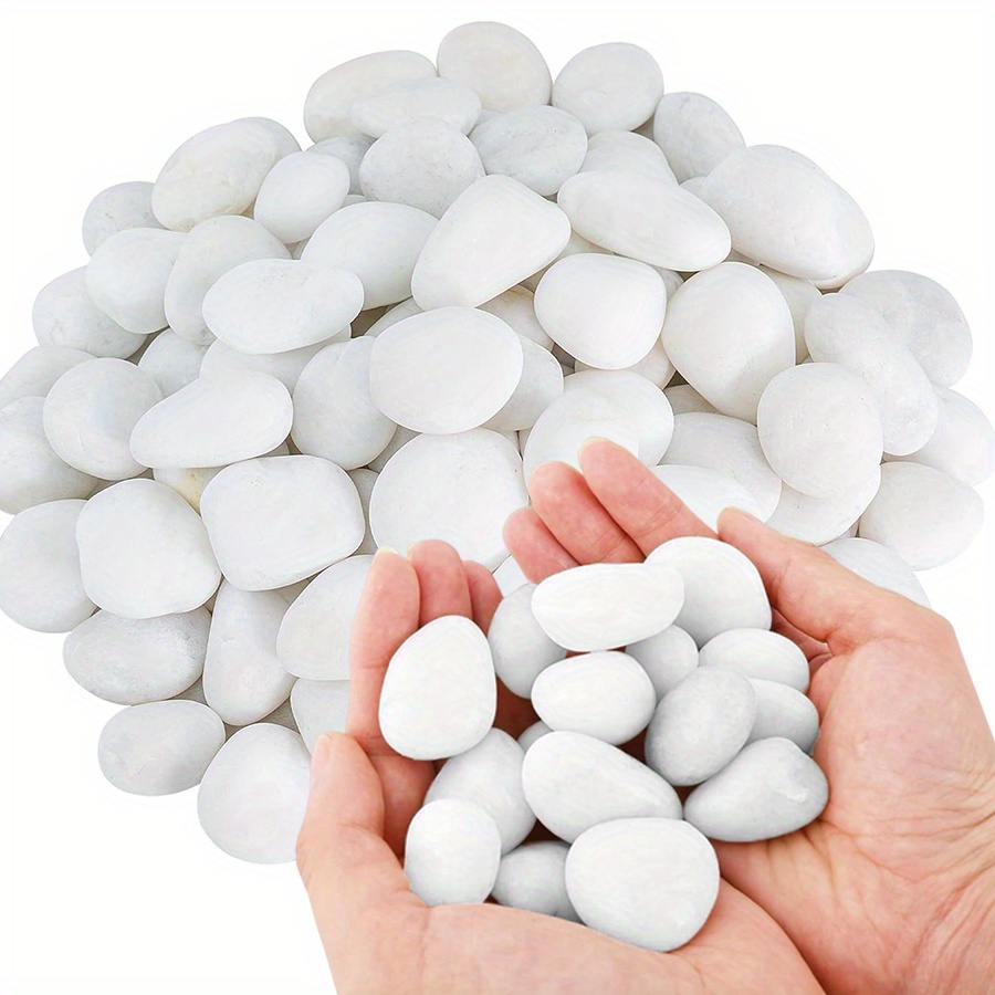 Aquarium Planting - 200/400g guijarros naturales blancos de alto