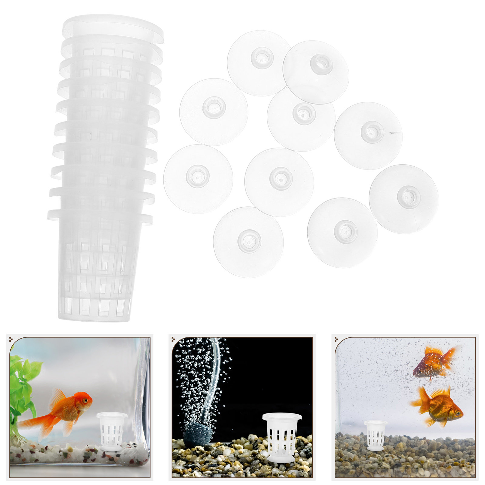 Aquarium Planting - 1 Juego de Macetas de Malla
