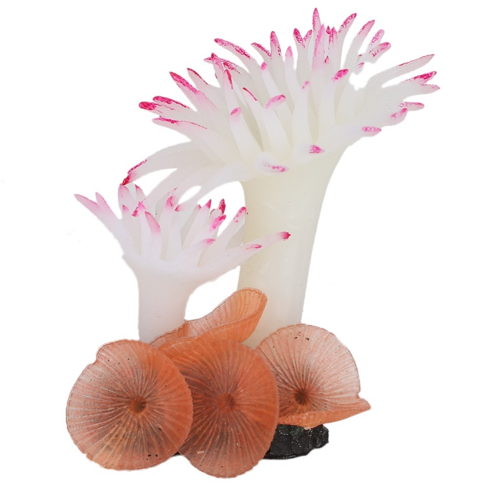 Aquarium Planted Background - Planta Artificial de Color Brillante, Coral