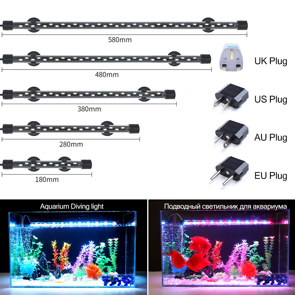 Aquarium Plant Grow Light - Luz LED para acuario de 90-260V,