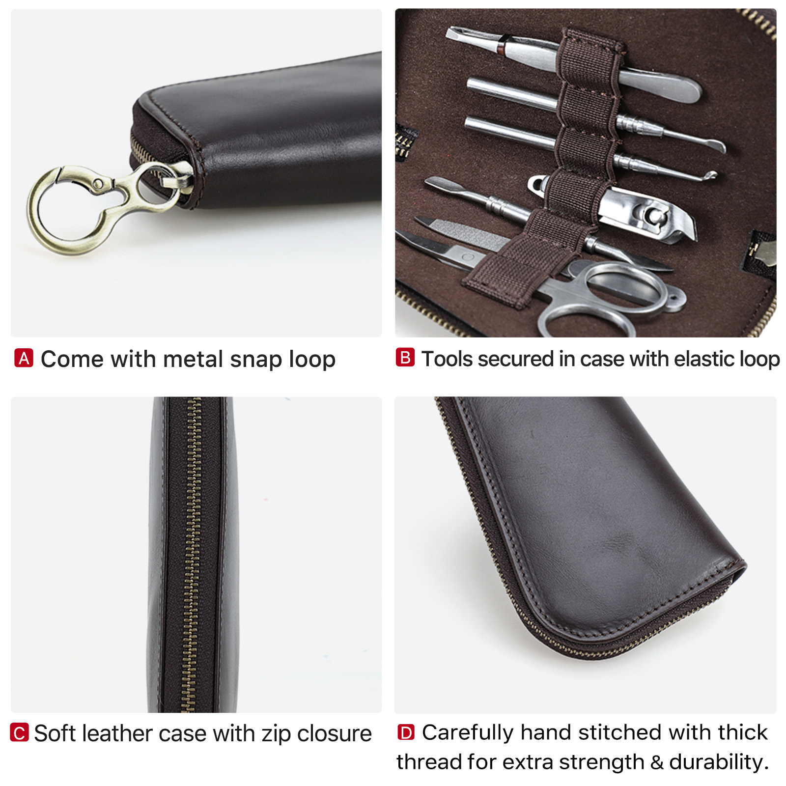 Estuche de Viaje de Cuero Genu - Trimming Scissor Set reseña y precio