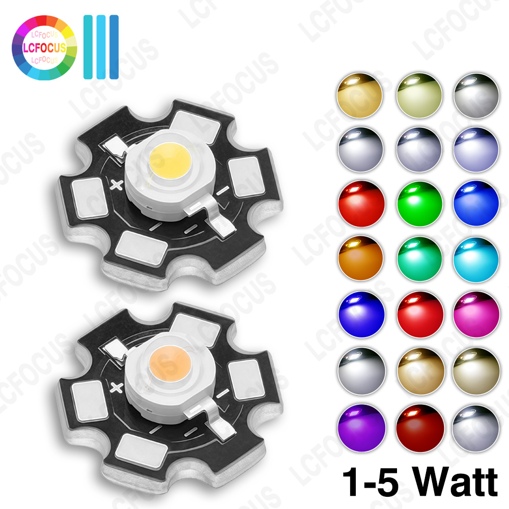10 Uds 1W 3W 5W Chip LED blanc - Aquarium Planet reseña y precio