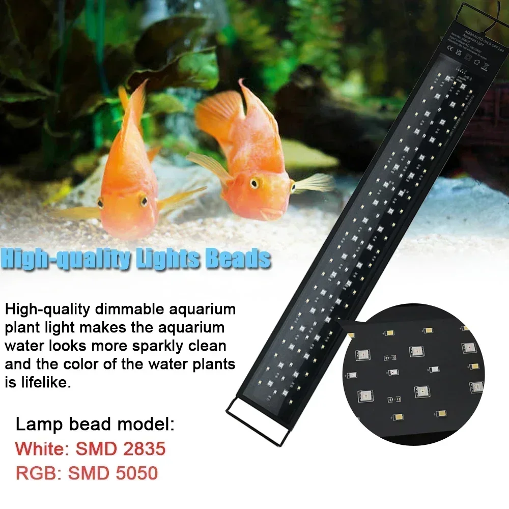 Luz LED para acuario impermeab - Aquarium Plant Grow Light reseña y precio