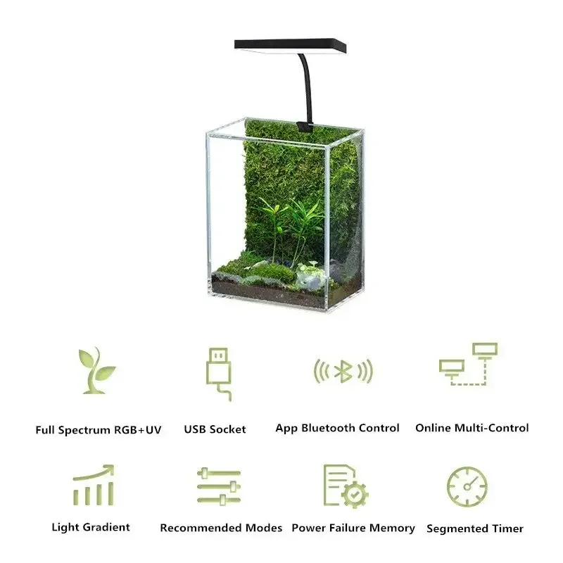 Lámpara LED de espectro comple - Aquarium Plant Grow Light reseña y precio