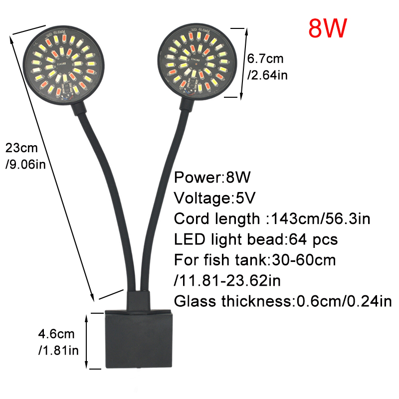 Luz LED USB para acuario, lámp - Aquarium Plant Grow Light reseña y precio