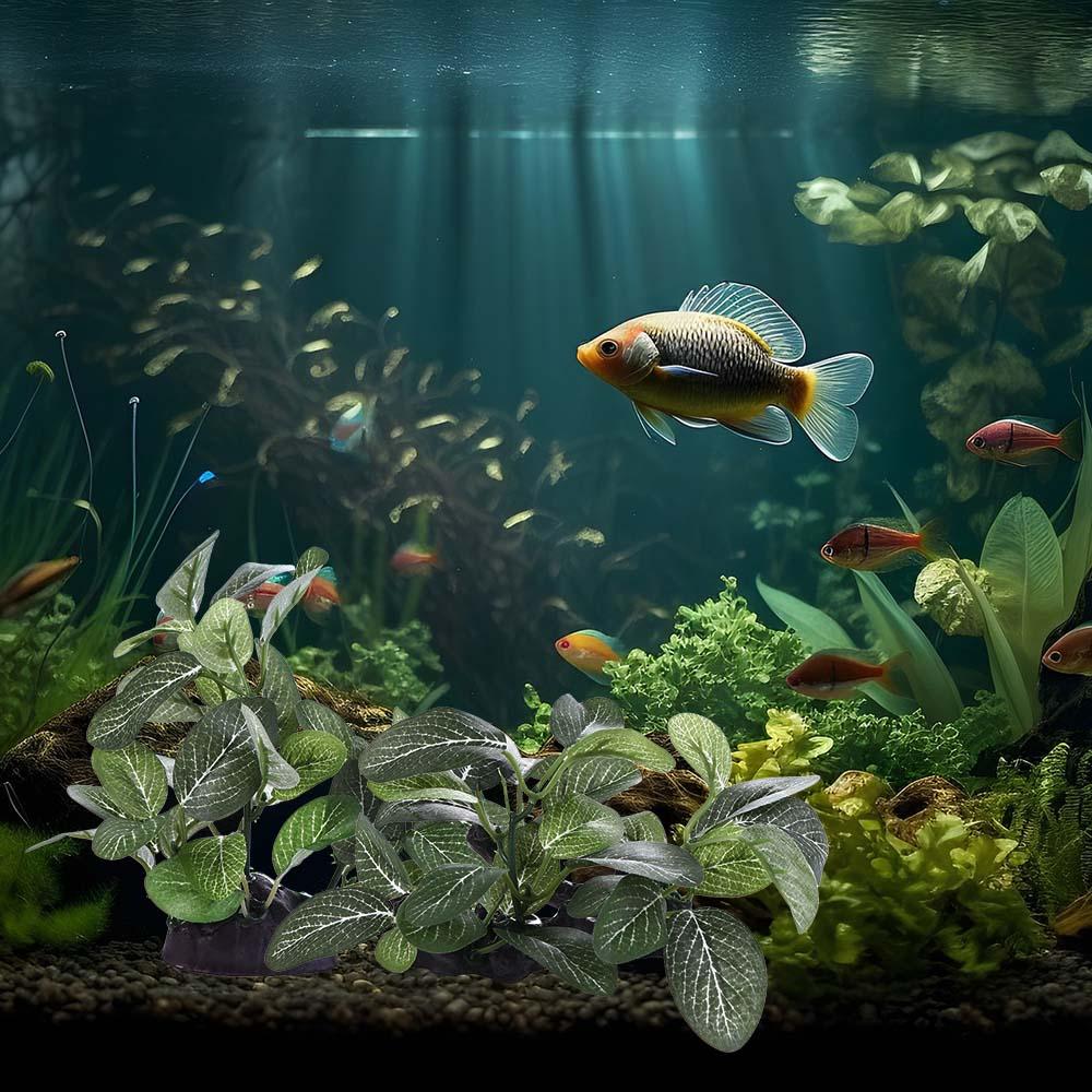 Seda decorativa realista bajo  - Planted Aquarium Jar reseña y precio