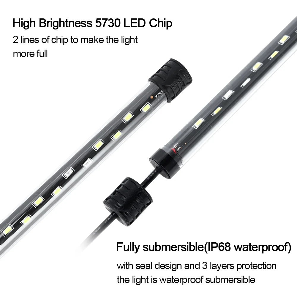 Luz LED para acuario de 58CM,  - Aquarium Plant Grow Light reseña y precio