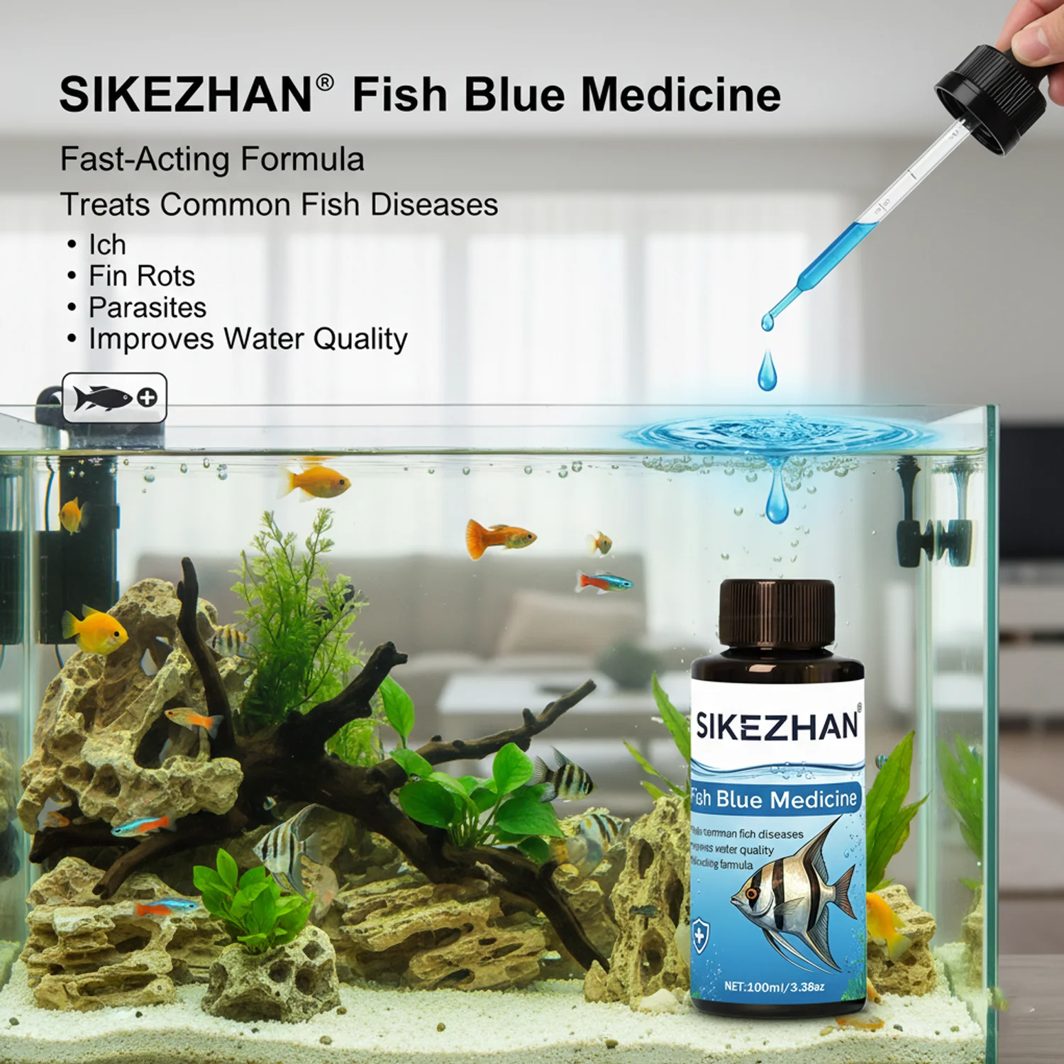 Solución azul de metileno de 5 - Planted Aquarium Tool Kit reseña y precio