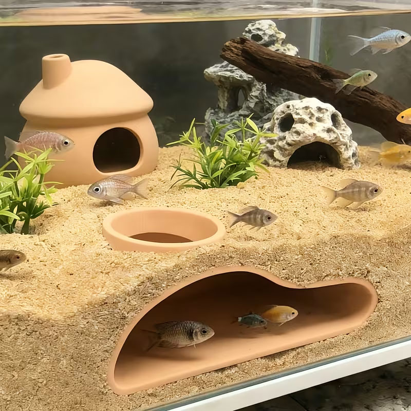 Túnel Escondite para Peces Apc - Aquarium Plant Live reseña y precio