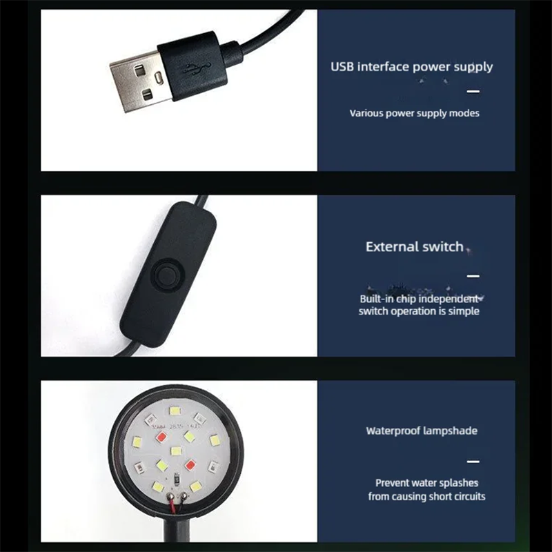 Lámpara LED USB con Clip para  - Aquarium Plant Grow Light reseña y precio