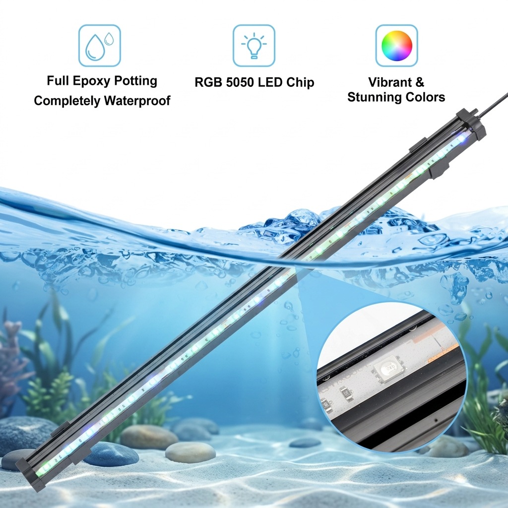 Lámpara LED USB para Acuario,  - Aquarium Plant Grow Light reseña y precio